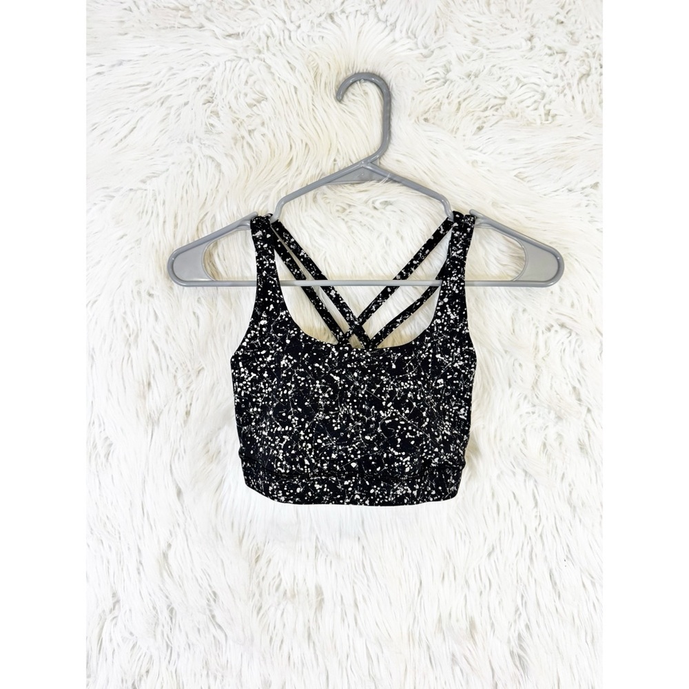 Lululemon Black and White Energy Sports Bra